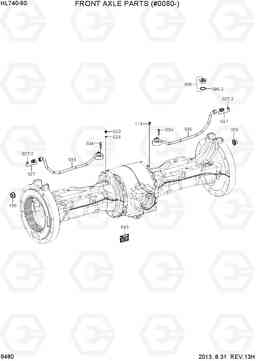 6480 FRONT AXLE PARTS(#0080-) HL740-9S, Hyundai