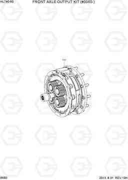 6490 FRONT AXLE OUTPUT KIT(#0080-) HL740-9S, Hyundai