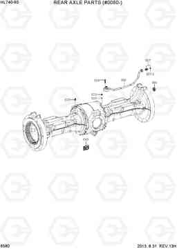 6580 REAR AXLE PARTS(#0080-) HL740-9S, Hyundai