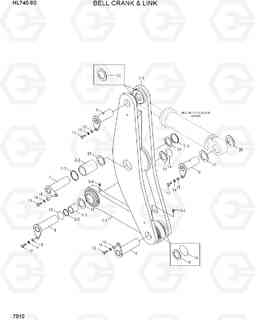 7010 BELL CRANK & LINK HL740-9S, Hyundai