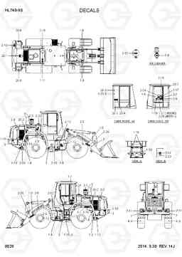 8020 DECALS(ENGLISH) HL740-9S, Hyundai