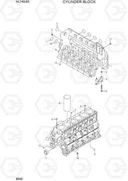 9040 CYLINDER BLOCK HL740-9S, Hyundai