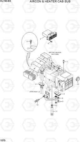 1075 AIRCON & HEATER CAB SUB HL740-9S(BRAZIL), Hyundai