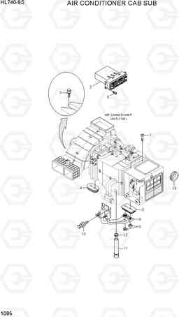 1095 AIR CONDITIONER CAB SUB HL740-9S(BRAZIL), Hyundai