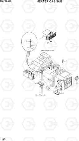 1115 HEATER CAB SUB HL740-9S(BRAZIL), Hyundai