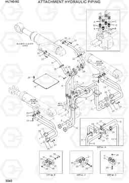 3040 ATTACHMENT HYDRAULIC PIPING HL740-9S(BRAZIL), Hyundai