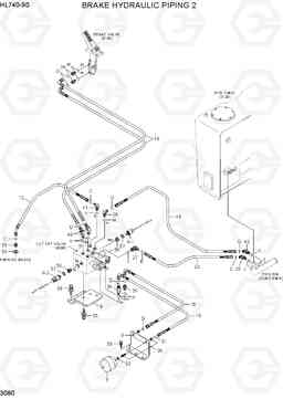 3080 BRAKE HYDRAULIC PIPING 2 HL740-9S(BRAZIL), Hyundai