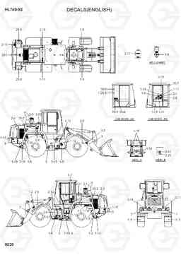 8020 DECALS(ENGLISH) HL740-9S(BRAZIL), Hyundai