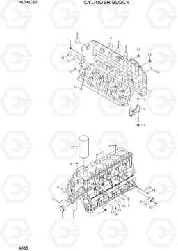 9060 CYLINDER BLOCK HL740-9S(BRAZIL), Hyundai