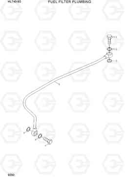 9200 FUEL FILTER PLUMBING HL740-9S(BRAZIL), Hyundai
