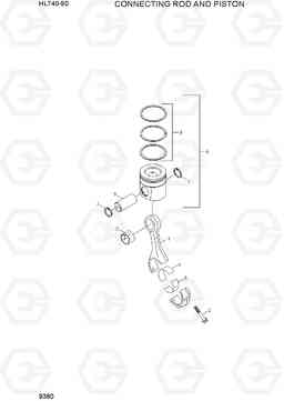 9380 CONNECTING ROD AND PISTON HL740-9S(BRAZIL), Hyundai