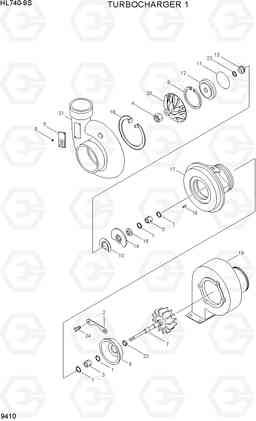 9410 TURBOCHARGER 1 HL740-9S(BRAZIL), Hyundai