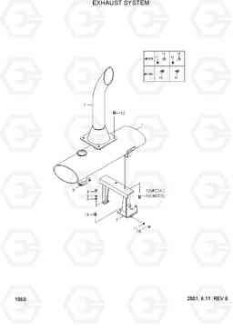 1060 EXHAUST SYSTEM HL740TM-3(-#0250), Hyundai