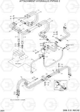 2031 ATTACHMENT HYDRAULIC PIPING 2 HL740TM-3(-#0250), Hyundai