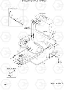 2051 BRAKE HYDRAULIC PIPING 2 HL740TM-3(-#0250), Hyundai