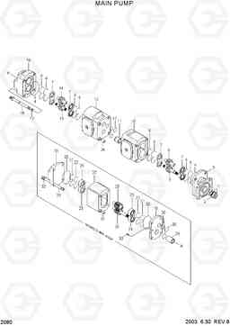 2080 MAIN PUMP HL740TM-3(-#0250), Hyundai