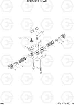 2110 OVERLOAD VALVE HL740TM-3(-#0250), Hyundai