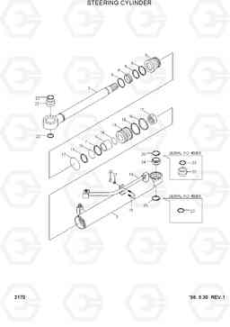 2170 STEERING CYLINDER HL740TM-3(-#0250), Hyundai