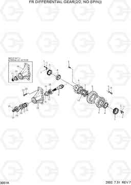 3051A FR DIFFERENTIAL GEAR(2/2, NO SPIN) HL740TM-3(-#0250), Hyundai