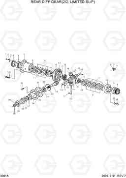 3061A REAR DIFF GEAR(2/2, LIMITED SLIP) HL740TM-3(-#0250), Hyundai