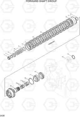 3120 FORWARD SHAFT GROUP HL740TM-3(-#0250), Hyundai