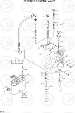 3175 ELECTRIC CONTROL VALVE HL740TM-3(-#0250), Hyundai