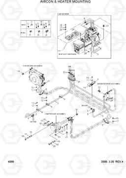 4080 AIRCON & HEATER MOUNTING HL740TM-3(-#0250), Hyundai