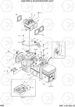 4082 HEATER & EVAPORATOR UNIT HL740TM-3(-#0250), Hyundai