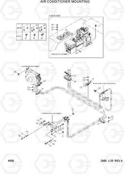 4090 AIR CONDITIONER MOUNTING HL740TM-3(-#0250), Hyundai