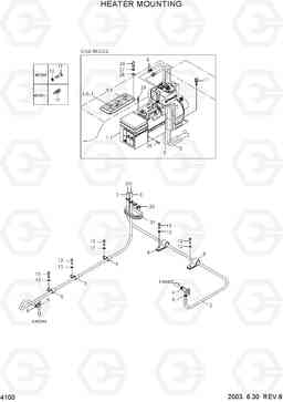 4100 HEATER MOUNTING HL740TM-3(-#0250), Hyundai