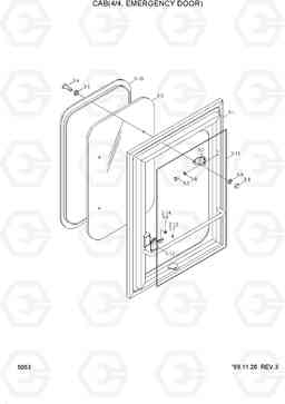 5053 CAB(4/4, EMERGENCY DOOR) HL740TM-3(-#0250), Hyundai
