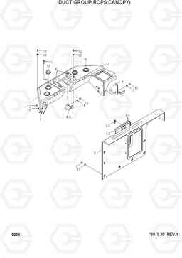 5056 DUCT GROUP(ROPS CANOPY) HL740TM-3(-#0250), Hyundai
