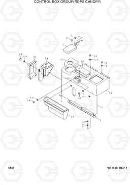 5057 CONTROL BOX GROUP(ROPS CANOPY) HL740TM-3(-#0250), Hyundai