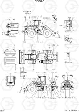 7020 DECALS HL740TM-3(-#0250), Hyundai