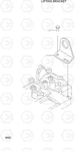 8320 LIFTING BRACKET HL740TM-3(-#0250), Hyundai