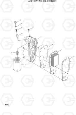 8330 LUBRICATING OIL COOLER HL740TM-3(-#0250), Hyundai