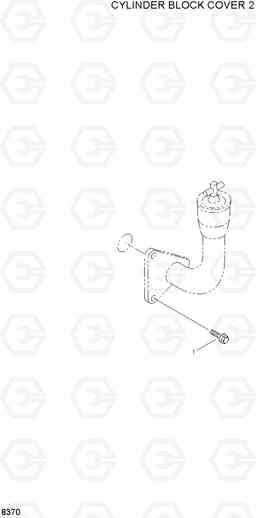8370 CYLINDER BLOOK COVER 2 HL740TM-3(-#0250), Hyundai