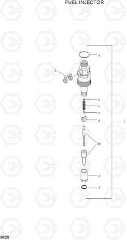 8420 FUEL INJECTOR HL740TM-3(-#0250), Hyundai