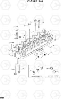 8430 CYLINDER HEAD HL740TM-3(-#0250), Hyundai