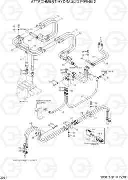 2031 ATTACHMENT HYDRAULIC PIPING 2 HL740TM-3(#0251-), Hyundai