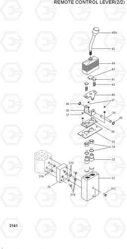 2141 REMOTE CONTROL LEVER(2/2) HL740TM-3(#0251-), Hyundai