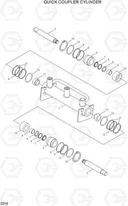 2210 QUICK COUPLER CYLINDER HL740TM-3(#0251-), Hyundai