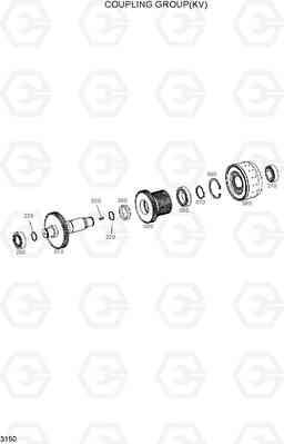 3150 COUPLING GROUP(KV) HL740TM-3(#0251-), Hyundai