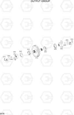 3170 OUTPUT GROUP HL740TM-3(#0251-), Hyundai