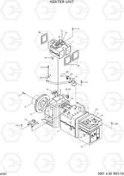 4101 HEATER UNIT HL740TM-3(#0251-), Hyundai