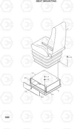 5060 SEAT MOUNTING HL740TM-3(#0251-), Hyundai