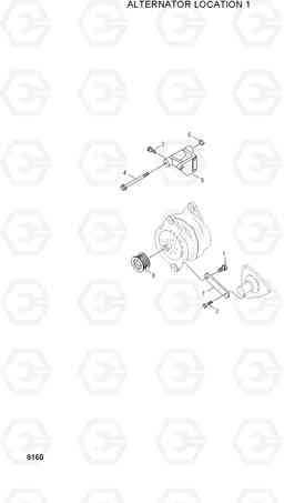 8160 ALTERNATOR LOCATION 1 HL740TM-3(#0251-), Hyundai