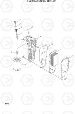 8330 LUBRICATING OIL COOLER HL740TM-3(#0251-), Hyundai