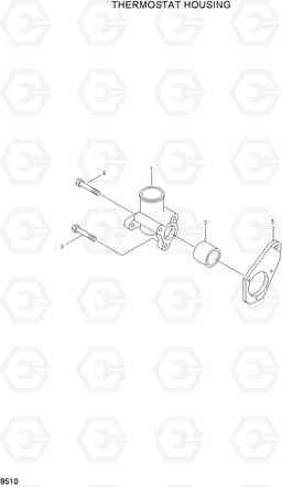 8510 THERMOSTAT HOUSING HL740TM-3(#0251-), Hyundai