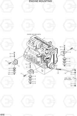 1010 ENGINE MOUNTING HL740TM-7, Hyundai